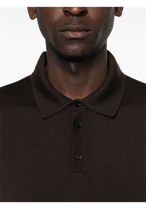 maglia polo uomo marrone scuro ROBERTO COLLINA | 253M01004M0108
